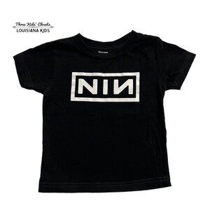 Small Shop 18-24m Black Nine Inch Nails Logo Punk Rock Music Shirt